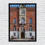 Постер "Odense City Hall" A4 с рамкой черный