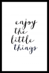 Постер "Little Things" A4 с рамкой черный