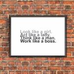 Постер "Look like a girl"