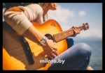 Постер "Romantic guitar" A1 с рамкой черный