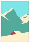 Постер "Chalet Zermatt" A1 с рамкой белый